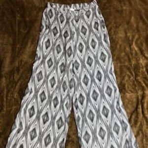 Black & White Pattern Palazzo Pants
